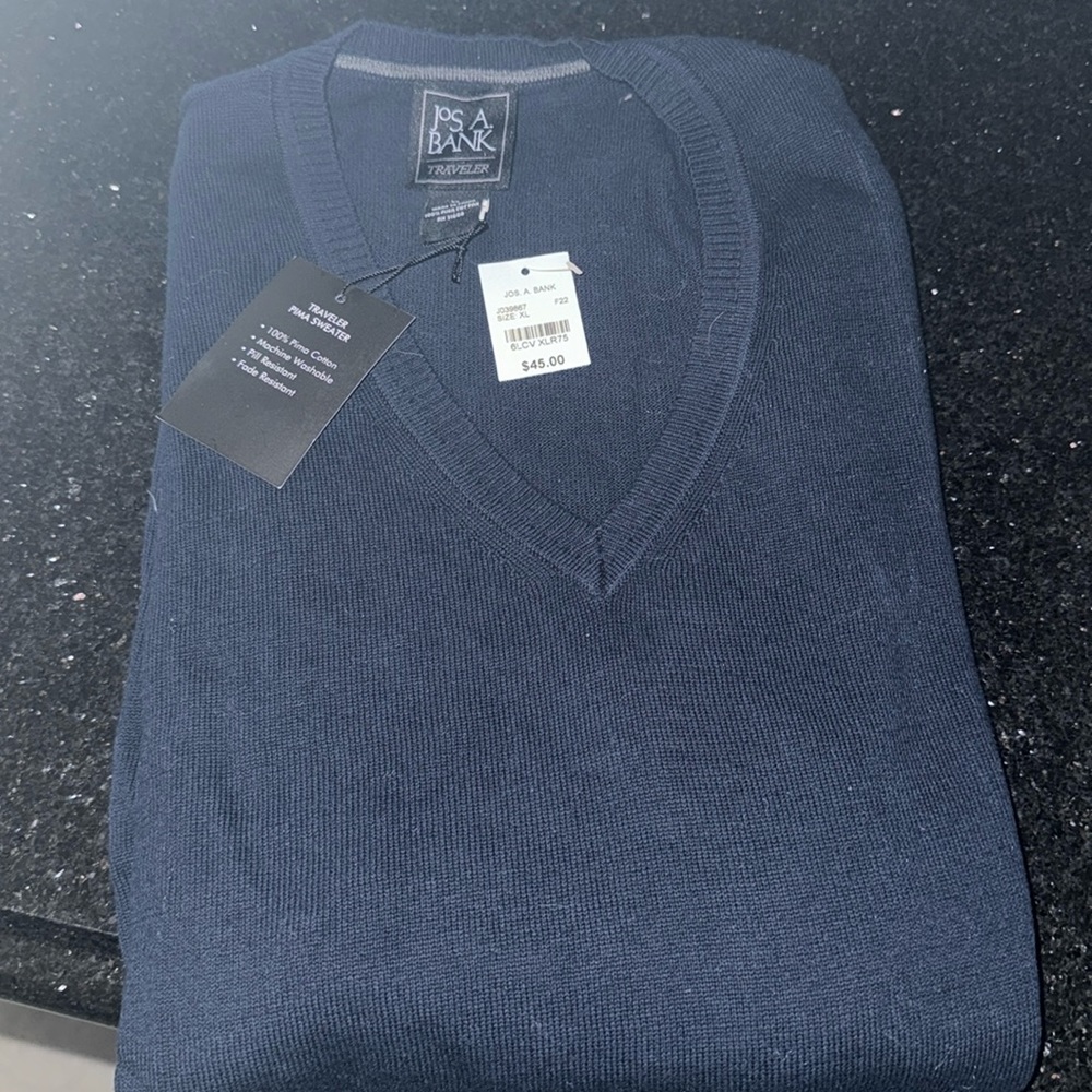 Sweater Jos A BANKS men’s TRAVELER V NECK SWEATER NWT